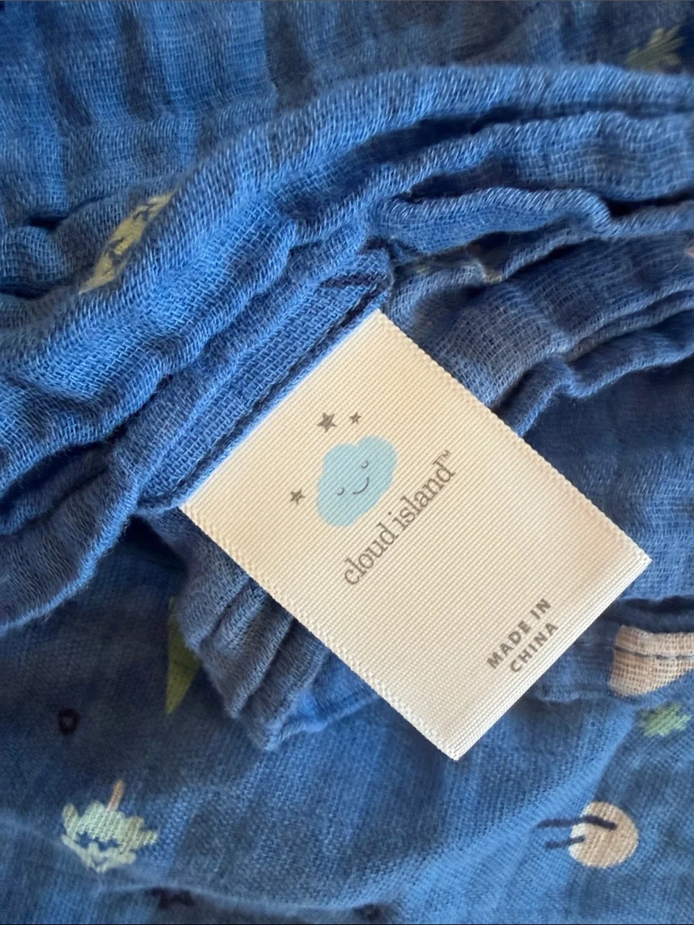 Cloud Island Muslin Swaddle Blankets Set of 3 Blue Pink 47x47